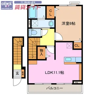 カーサ・ルミエール【2階】の間取り