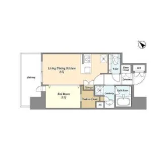 ライトテラス蔵前【9階】の間取り