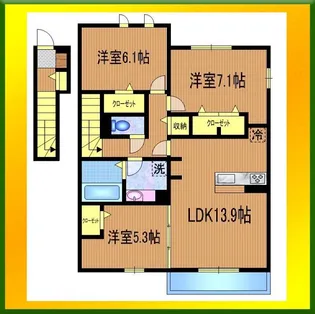 Socius田無 (D-room芝久保町5丁目)【2階】の間取り