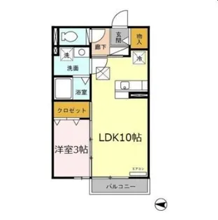 モナリエ山城【1階】の間取り