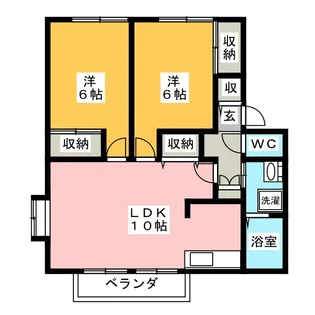 ハニーネスト A【2階】の間取り
