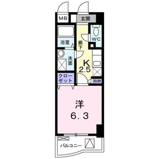 ケンオークニ【5階】の間取り