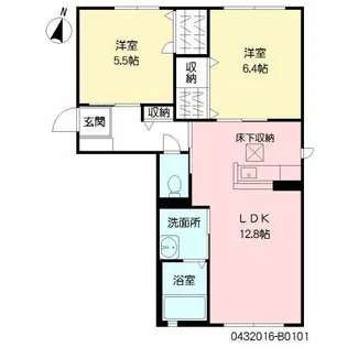 Nグランドール 弐番館B【1階】の間取り