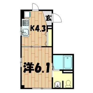 メリディアンテラス【1階】の間取り