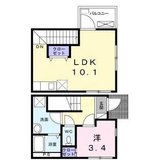 フルール・ド・リス II【1階】の間取り