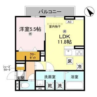 D-PLACE良野【1階】の間取り