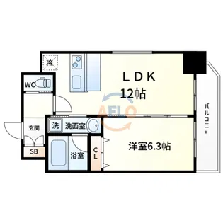 スプランディッド安土町【12階】の間取り