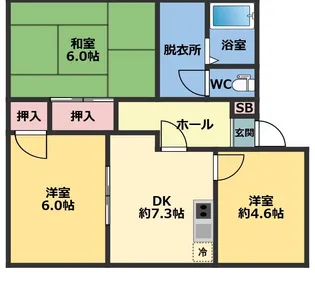 ひまわりガーデン柏V【1階】の間取り