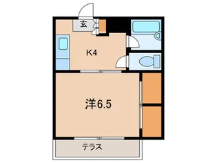 みなともハイツ旗の台【1階】の間取り