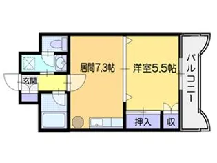 プレサント小樽稲穂【9階】の間取り