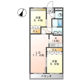 アーバンシティ匠【2階】の間取り