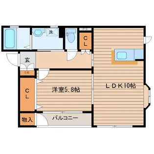 プレジール2番館【1階】の間取り