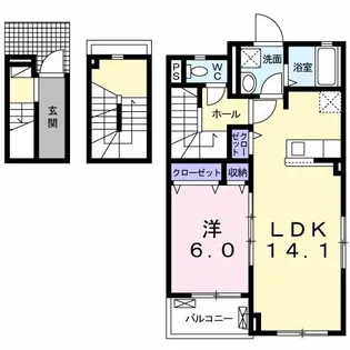 コテドパルクII【3階】の間取り