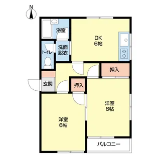 ハイツヤマキ【1階】の間取り