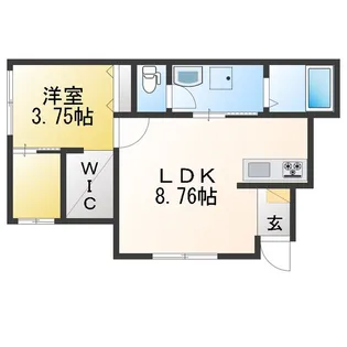シャロームコートS【1階】の間取り