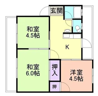 増田マンションB棟【3階】の間取り