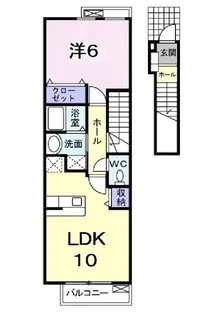 アヴィタシオン K-II A【2階】の間取り