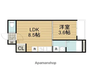 エクラス野崎【3階】の間取り