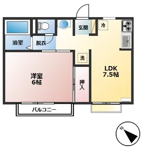 彦根ハイツ【2階】の間取り