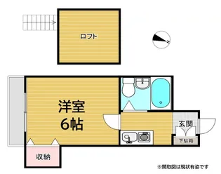 レオパレス上筒井【1階】の間取り