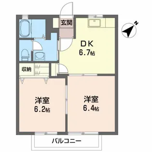 サンフォレスト1番館【2階】の間取り