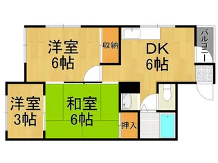 東雲マンションB【2階】の間取り