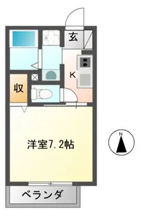 ソレジオ高鷲【1階】の間取り