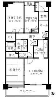 コーポレート小金井梶野通り 2号棟【4階】の間取り