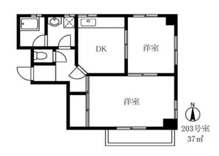 メゾン大城【2階】の間取り