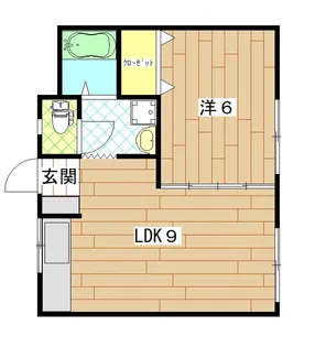 アーバンハウスモトハシA【1階】の間取り