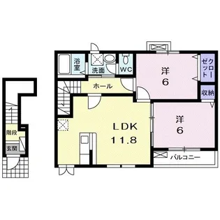 ラネージュIII番館【2階】の間取り