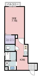 クロノス馬渕【1階】の間取り