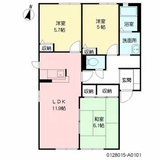 メゾンヴェール【1階】の間取り
