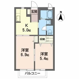 ハイライズMR V【1階】の間取り