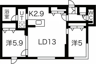 ラフィナート発寒中央【4階】の間取り