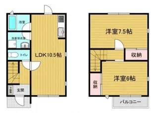 ビンセントハイツ B棟【1階】の間取り