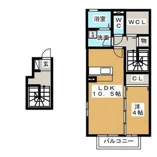 サンライズ葉池【2階】の間取り