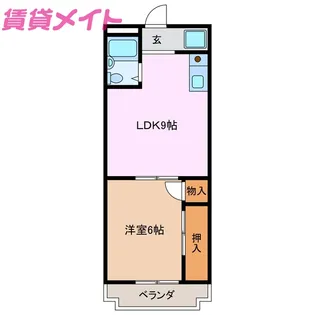 アークビレッジB棟【2階】の間取り