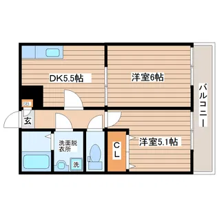 アムールデメテル【1階】の間取り