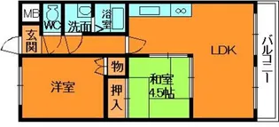 ディアコート王寺【1階】の間取り