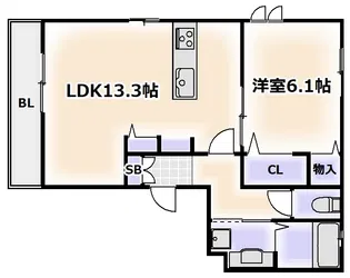 エスタブレ阿倍野【2階】の間取り