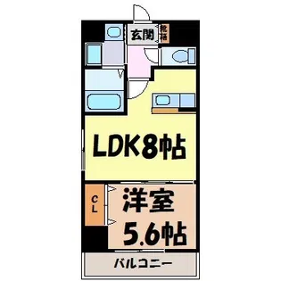 アイン橘【4階】の間取り