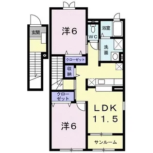 クリアネス C【2階】の間取り