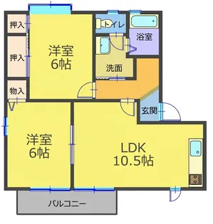 クレアK【2階】の間取り