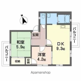 グラン・ファーム(西庄)【2階】の間取り