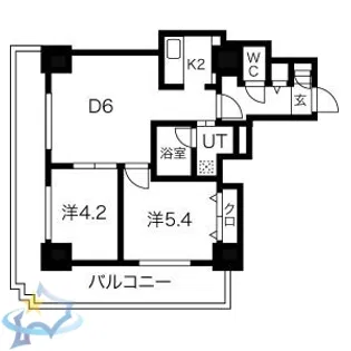ジュエルタワー【11階】の間取り