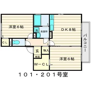 パルテール【2階】の間取り