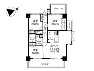プレシス松本城公園【2階】の間取り