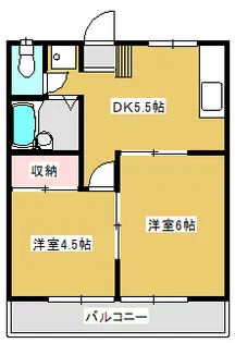 グリーンヒル吉川【2階】の間取り