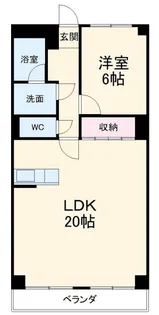 ハイツ洲本【7階】の間取り